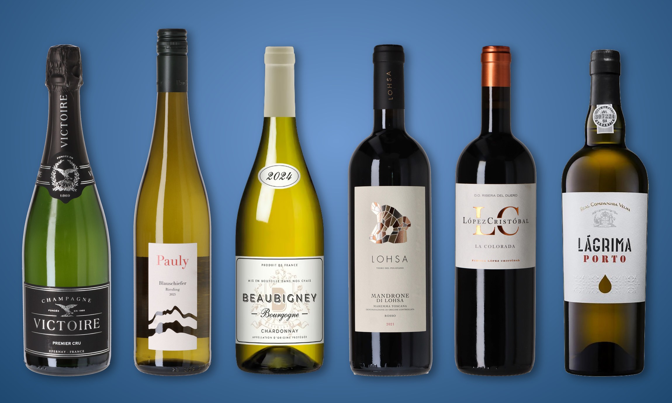 De seks vine i vinmenuen fra Supervin